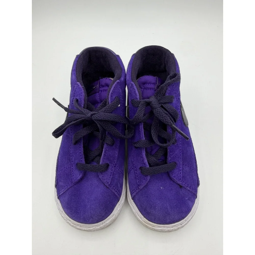 Nike Blazer Mid Purple Black 549551-502 Kids Size 8C Pre-Owned No Box